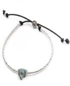 Weimaraner Head Bracelet In Sterling Silver And Enamel