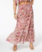 American Rag Juniors' Printed Ruffle-hem Maxi Skirt, Created For Macy's