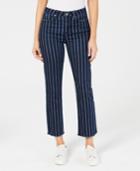 Indigo Rein Juniors' Striped Straight-leg Ankle-length Jeans