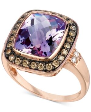Le Vian Amethyst (4-1/2 Ct. T.w.) And Diamond (1/3 Ct. T.w.) Ring In 14k Rose Gold