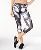 Ideology Printed Mesh Cropped Leggings, Only At Macy's