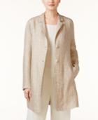 Eileen Fisher Organic Linen Two-button Blazer