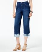 Style & Co Dyed-hem Capri Jeans, Created For Macy's