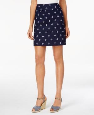 Charter Club Petite Anchor-print Skort, Only At Macy's