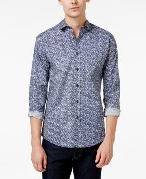 Vince Camuto Men's Abstract-print Long-sleeve Shirt