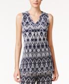 Alfani Printed High-low Tunic, Only At Macy's