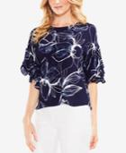 Vince Camuto Tiered Ruffle-sleeve Top
