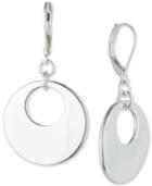Nine West Silver-tone Deco-style Drop Earrings
