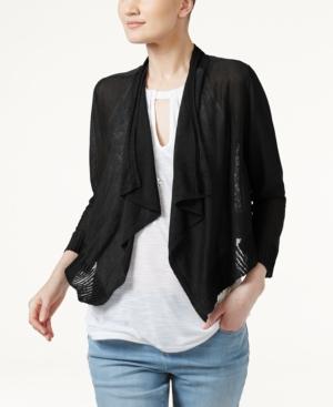 Inc International Concepts Linen-blend Cropped Cardigan, Only At Macy's