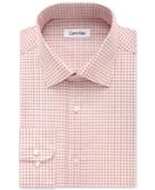 Calvin Klein Steel Men's Classic-fit Non-iron Performance Sienna Check Dress Shirt