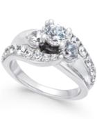 Diamond Wide Band Engagement Ring (2 Ct. T.w.) In 14k White Gold