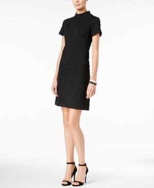 Betsey Johnson Textured Short-sleeve Shift Dress