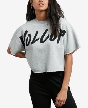 Volcom Juniors' Snip Snip Logo Cropped Sweatshirt
