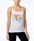 Freeze 24-7 Juniors' Snoopy Graphic Ringer Tank