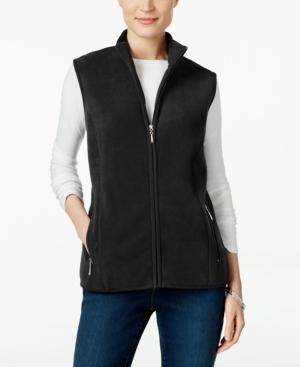 Karen Scott Petite Fleece Vest, Only At Macy's