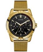 Guess Men's Gold-tone Stainless Steel Mesh Bracelet Watch 46mm U0965g2