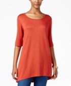 Style & Co. Elbow-sleeve High-low Top, Only At Macy's