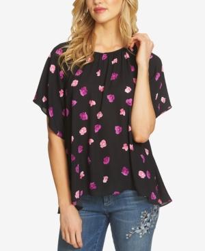 Cece Flutter-sleeve High-low Blouse