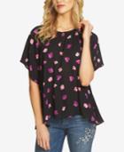 Cece Flutter-sleeve High-low Blouse