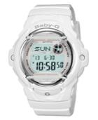 Baby-g Watch, Women's Digital White Resin Strap 46x43mm Bg169r-7a