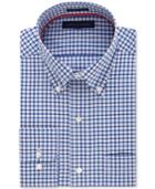 Tommy Hilfiger Men's Non-iron Blue Check Dress Shirt