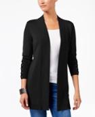 Jm Collection Lace-up-sleeve Cardigan, Only At Macy's