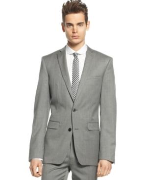 Bar Iii Extra Slim Jacket, Light Grey Slim Fit