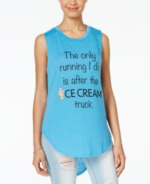 Rebellious One Juniors' Ice Cream High-low Graphic Tank