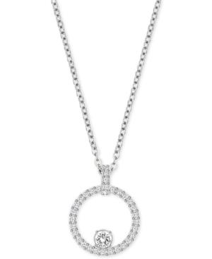 Swarovski Pave Circle Crystal Pendant Necklace