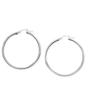Giani Bernini Sterling Silver Tube Hoops, 1-5/8