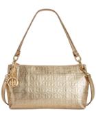 Tommy Hilfiger Sally Debossed Nappa Leather Mini Convertible Shoulder Bag