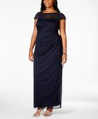 Msk Plus Size Embellished Ruched Gown