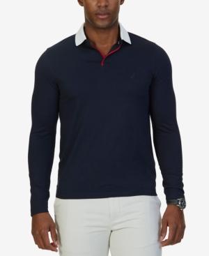 Nautica Men's Slim-fit Long-sleeve Cotton Polo