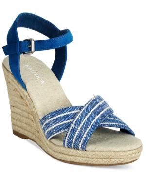 Nautica Longshore Platform Wedge Sandals Women's Shoes