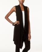 Inc International Concepts Draped Open-front Sweater Vest, Only At Macy's