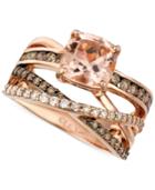 Le Vian Peach Morganite (1-3/4 Ct. T.w.) And Diamond (3/4 Ct. T.w.) Ring In 14k Rose Gold