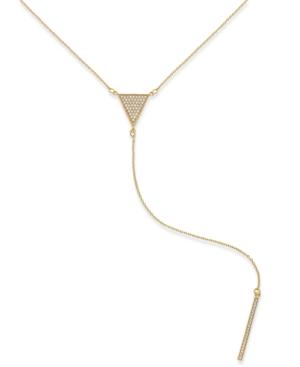 Inc International Concepts Pave Triangle And Bar Lariat Necklace, Created For Macy's