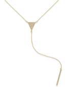Inc International Concepts Pave Triangle And Bar Lariat Necklace, Created For Macy's