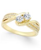 Two Souls, One Love Diamond Two-stone Engagement Ring (1/2 Ct. T.w.) In 14k Gold Or 14k White Gold