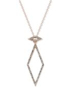 Inc International Concepts Rose Gold-tone Geometric Pave Crystal Necklace, Only At Macy's