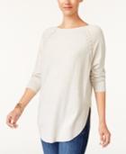 Style & Co Braided-seam Tunic Sweater, Created For Macy's