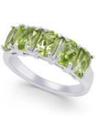 Peridot Five Stone Ring (2-3/4 Ct. T.w.) In Sterling Silver