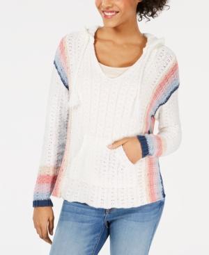 American Rag Juniors' Striped Baja Hoodie Sweater, Created For Macy's