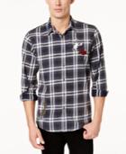 American Rag Men's Ramsay Patched Plaid Shirt, Created For Macy's