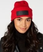 Dkny Puff-patch Ribbed Beanie, Created For Macy's