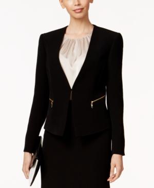 Tahari Asl Petite Zip-pocket Jacket