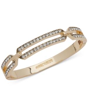 Anne Klein Gold-tone Crystal Bangle Bracelet, Created For Macy's