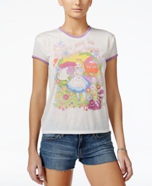 Mighty Fine Juniors' Disney Alice In Wonderland Graphic Ringer T-shirt
