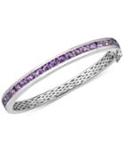 Amethyst Bangle Bracelet (6-1/2 Ct. T.w.) In Sterling Silver