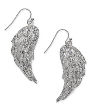 Thalia Sodi Silver-tone Angel's Wing Drop Earrings, Only At Macy's